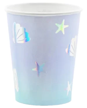 Kopper (6stk): Sjøstjerner og sjøskjell - Blå&Lilla