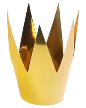 Festhatter (3stk): Krone - Gull - 5,5cm