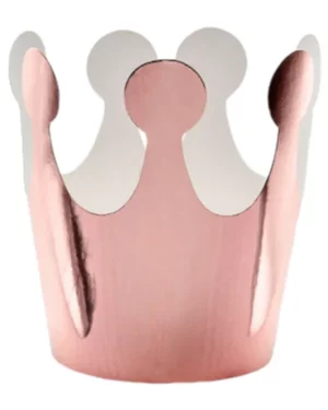 Krone (6stk): Rosegull - 6cm