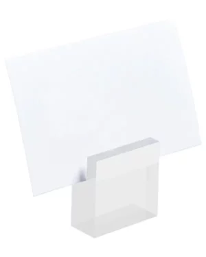 Bordkort holder: Klar akrylisk - Gjennomsiktig - 3cm H x 3cm B x 1,5cm D
