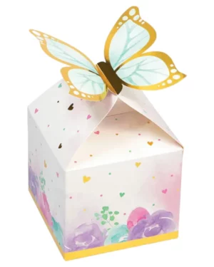 Godteesker (8stk): Sommerfugl - Fargerik - 10 cm x 13 cm