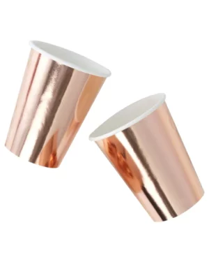 Kopper  (8stk): Rosegull - Rosegull - 9cm H x 8cm B