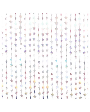Backdrop: Stjerner - Sølv - 1,2 x 2,2m