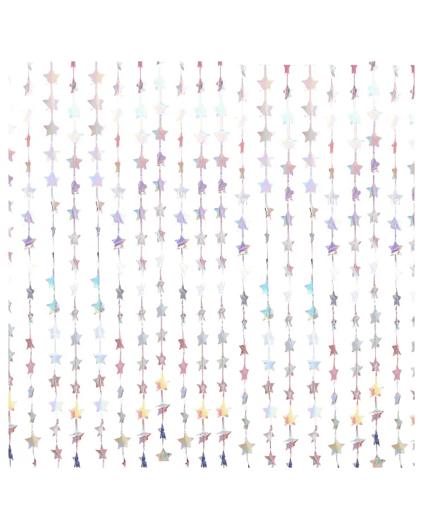 Backdrop: Stjerner - Sølv - 1,2 x 2,2m