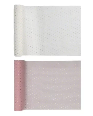 Bordløper: Gullprikker - Flere farger - 3m x 26cm