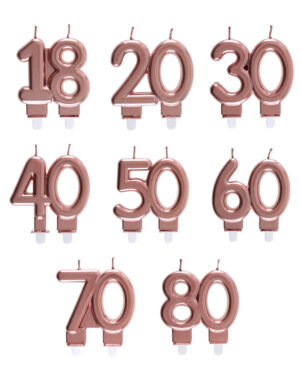 Kakelys / Tallys: Rosegull - Ulike tall - 9cm