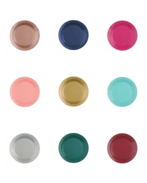 Tallerkener (10stk): Flere farger - 22,5cm