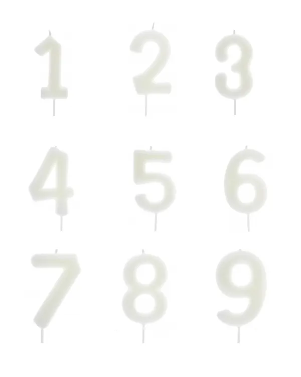 Kakelys: Ulike tall - Fluriserende - 9cm