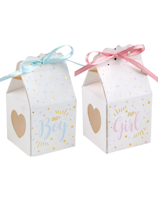 Gaveeske (6stk): "Baby Girl / Boy" - 4 x 7cm