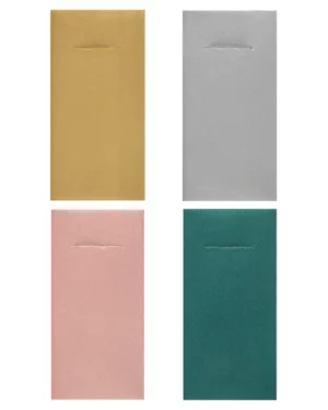 Servietter (12stk): Med bestikklomme - Flere farger - 10x16,5cm