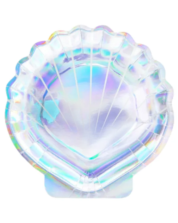 Tallerkener (6stk): Havfrue - iriserende - 18,5cm