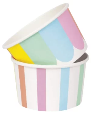 Isbeger (8stk): Striper - Fargerik pastel