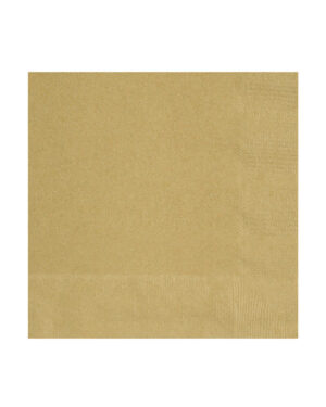 Servietter (20stk): Gull - 13cm