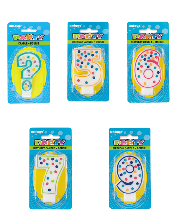 Kakelys: Ulike tall - Polka Dots - 8cm