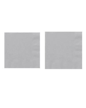 Servietter (20stk): Sølv - 13 eller 16cm