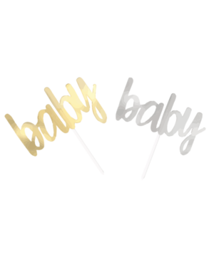 Kaketopp: “Baby” - Folie - Flere farger