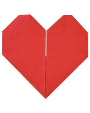 Servietter  (16stk): Kjærlighet i form av et hjerte - Rød, Rosa - 17cm H x 18cm B