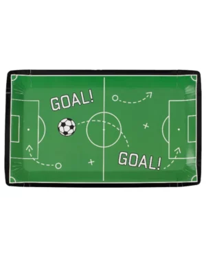 Tallerkener  (8stk): Fotballbane "Goal" - svart - 17,7cm B x 29,6cm H
