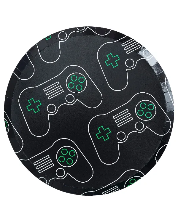 Tallerkener  (8stk): Game - Kontrollere - Svart - 25cm