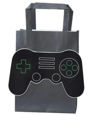 Gavepose / Godtepose (5stk): Game - Kontrollere - Svart - 19cm H x 11,6cm B