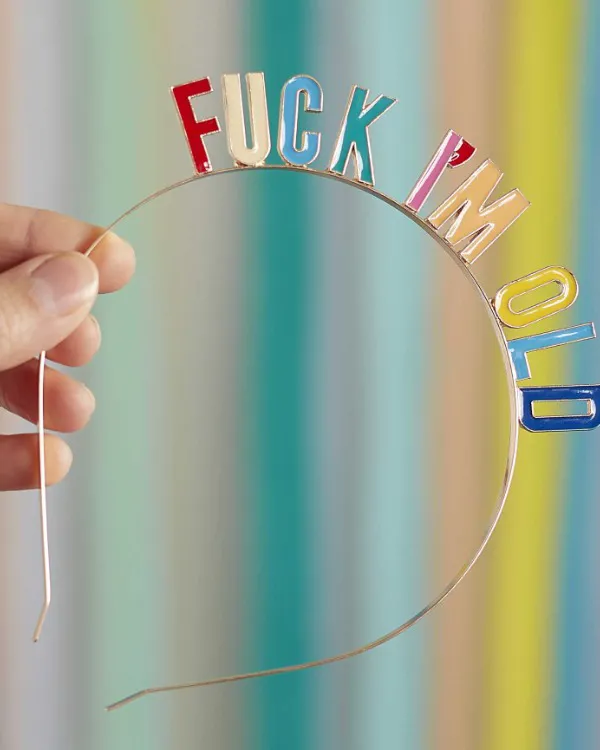 Hodepynt / Hårbøyle: «Fuck You’re old» - Fargerik - 163mm H x 133cm B - Bilde 2