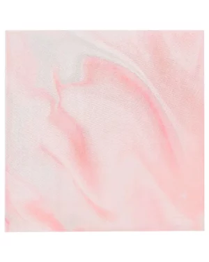 Servietter  (16stk): Marmor print - Rosa - 16,5cm