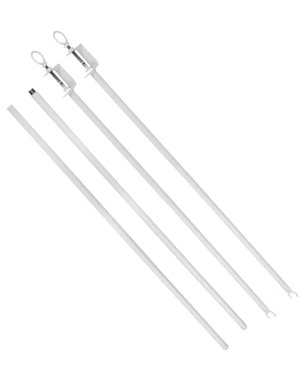 Stativ: Bordstativ med klemmer til dekor og blomstre - Hvit - 150cm L x 88cm H