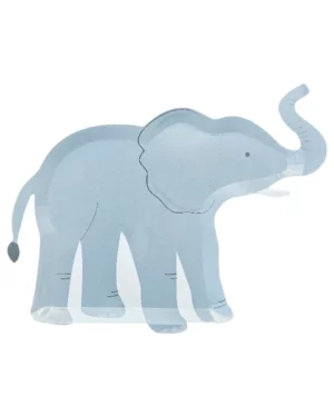 Tallerkener  (8stk): Elefant formet - Fargerik - 30cm