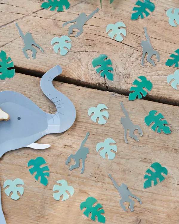 Konfetti: Palmer og apekatter - Grønn - 13g - Bilde 2