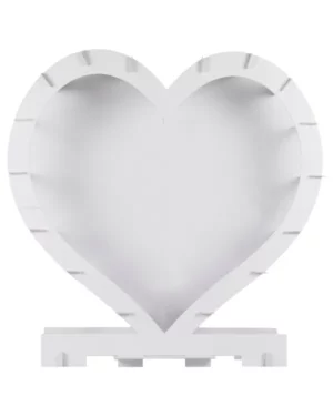 Mosaik: Hjerte - Rød - 60cm H x 60cm B x 15cm D