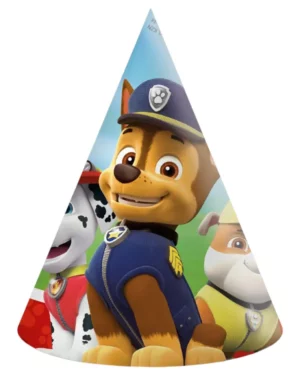 Partyhatter (6stk): Paw Patrol - Fargerik