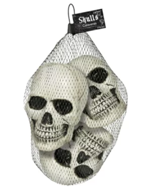 Dekorasjon (3stk): Hodeskaller - Hvit & Svart - 10cm