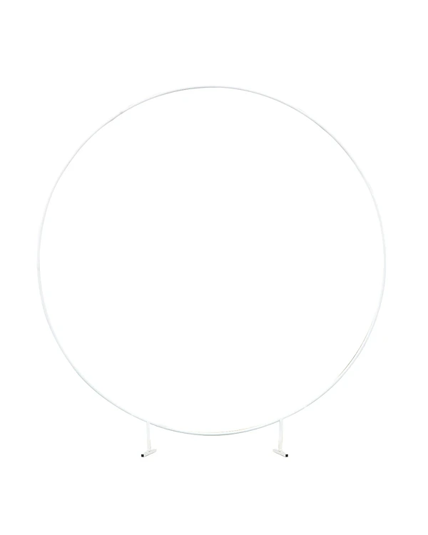 Backdrop stativ: Rund - Hvit - 2m