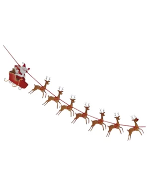 Girlander: Reinsdyr - Brun & Rød - 1,8m