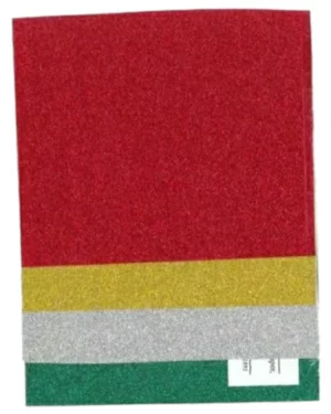 Gavepapir: Glittrende tykt Gullpapir med hvite juletrær - Hvit, Gull - 1,5m x 70cm