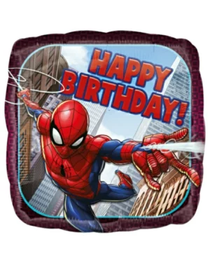 Folieballong:''Happy birthday'' - Spiderman - 43cm