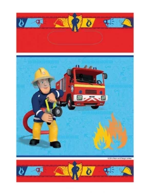 Godteposer (6stk): Brannmann Sam - 16,5 x 22,5cm