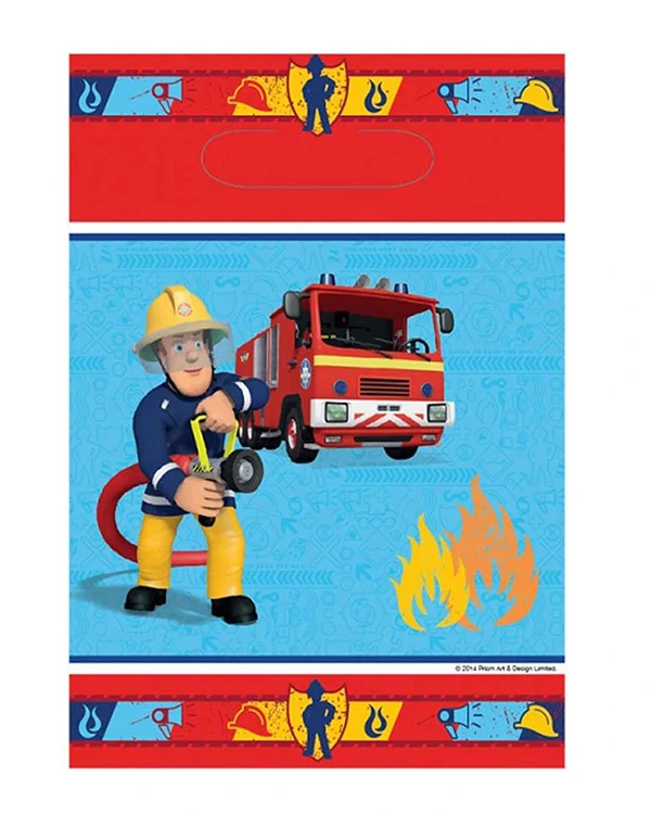 Godteposer (6stk): Brannmann Sam - 16,5 x 22,5cm