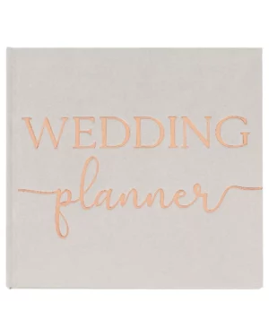 Gjestebok: Wedding planner - Grå & Rosegull - 21 cm