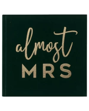 Gjestebok: "Almost MRS" - Svart & Gull - 23 cm