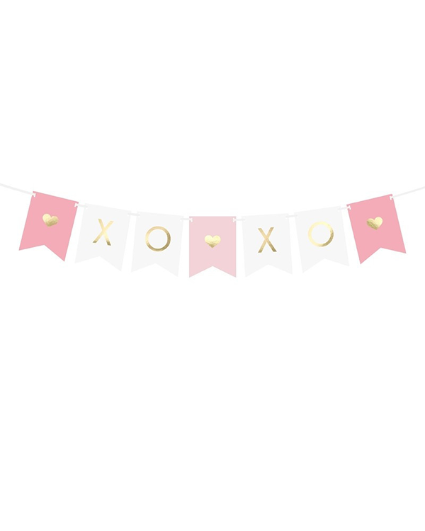 Banner: "OxOx" - 2,5M (15 x 95cm) - Rosa & Gull