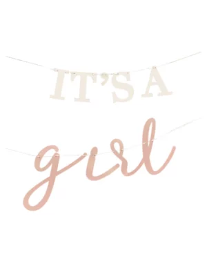 Banner: It's a girl - Rosa - 146cm