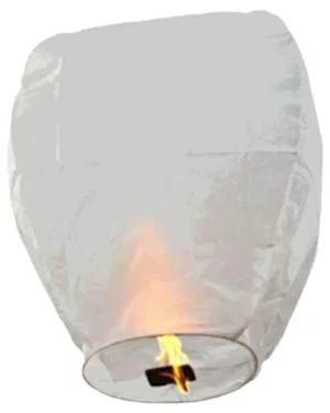 Lanterne: Flyvende lanterne - Hvit - 37x53x95cm