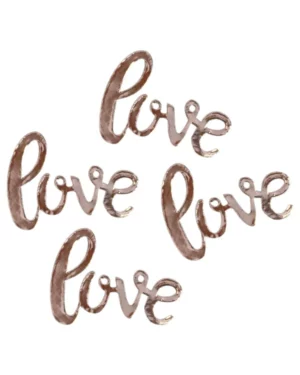 Konfetti (14g): "Love" - Rosegull - 5cm