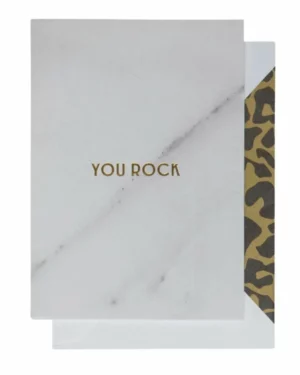 Kort: "You Rock" - A6 - Hvit, Gull
