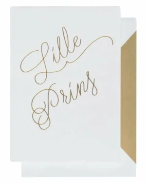 Kort: "Lille Prins" - A6 - Hvit, Gull