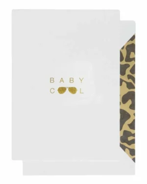 Kort: "Baby Cool" - A6 - Hvit, Gull
