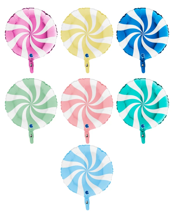 Folieballonger: Swirly - Flere farger- 45cm