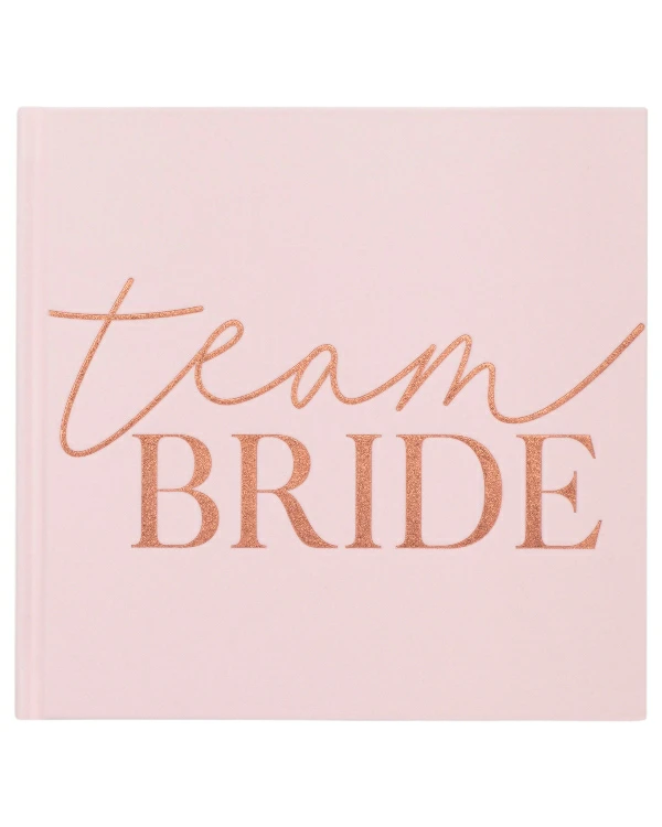 Gjestebok: Team Bride - Rosa - 23 cm