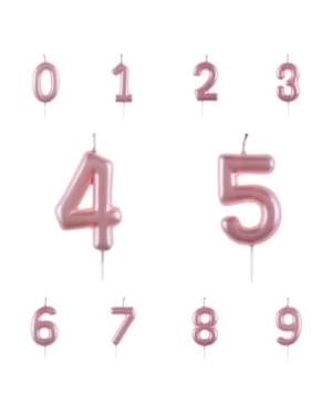 Kakelys / Tallys: "Ulike tall" - Rosa - 9cm